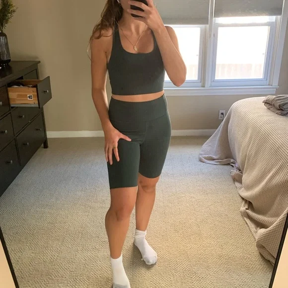 Girlfriend Collective High Rise Bike Short - Picture 3 of 5